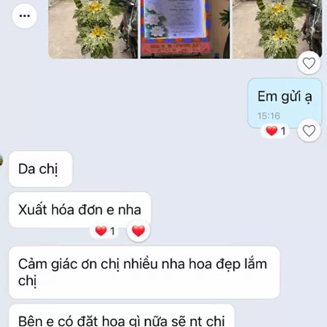 Hình ảnh hoa giao hàng thực tế