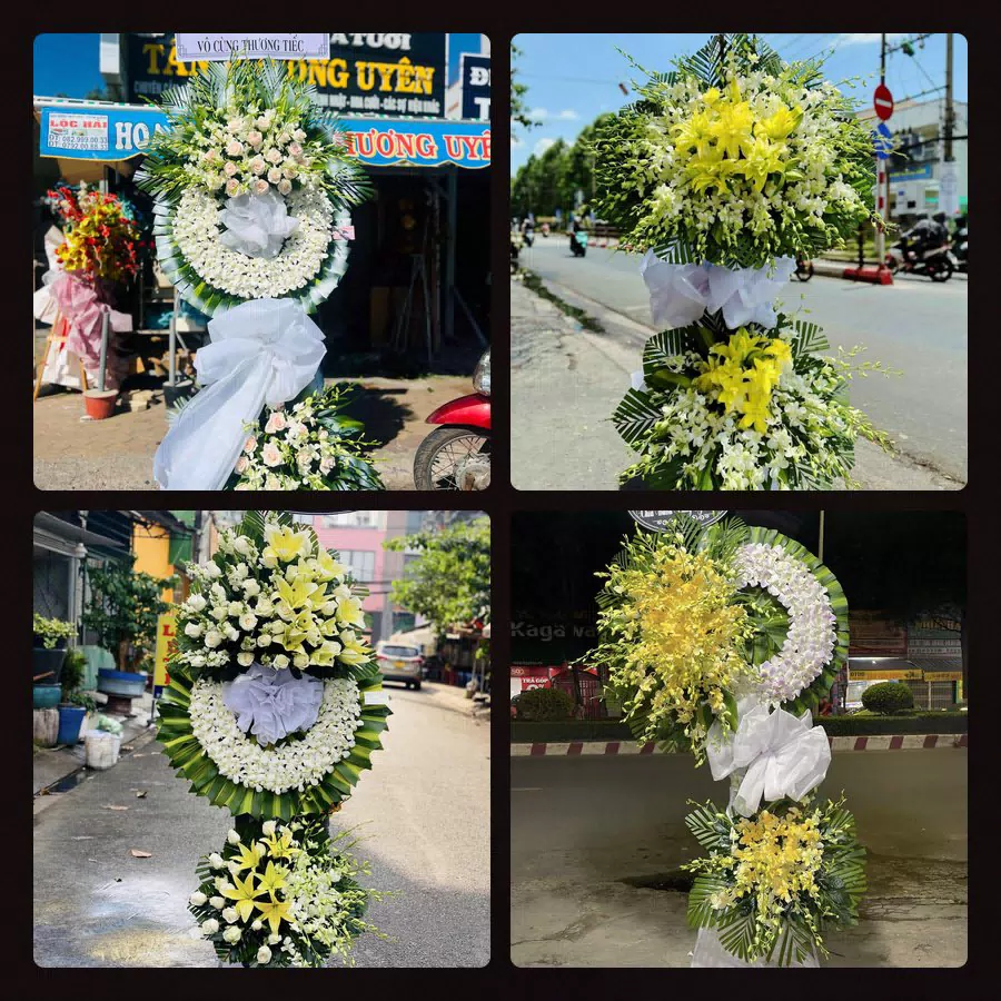 Điện Hoa Viếng Đám Tang tại Cao Thượng, Huyện Tân Yên