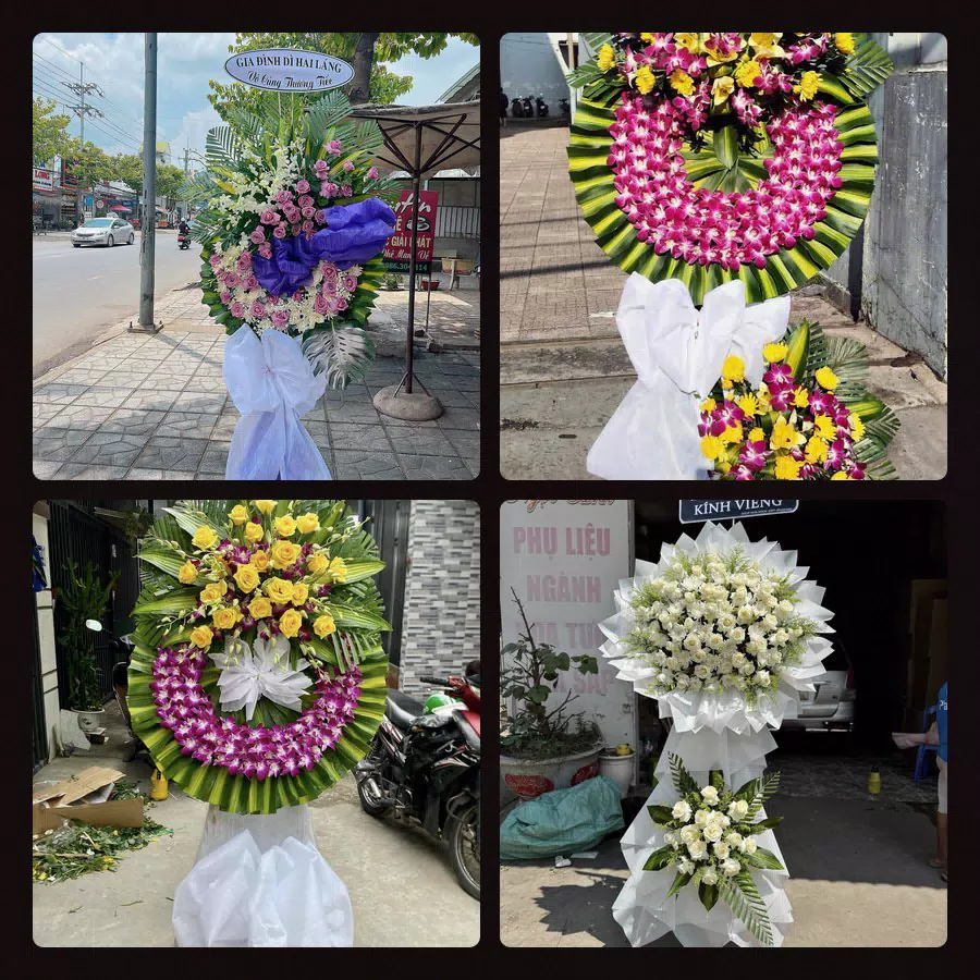 Điện Hoa Viếng Đám Tang tại Xã Long Khánh, Đồng Tháp