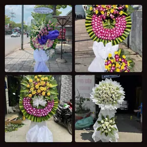 Điện Hoa Viếng Đám Tang tại Xã Long Khánh, Đồng Tháp