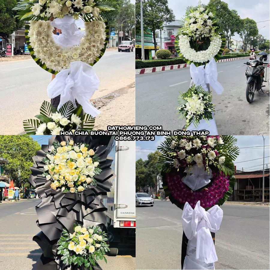 Mẫu hoa chia buồn tham khảo tại Phường An Bình, Đồng Tháp