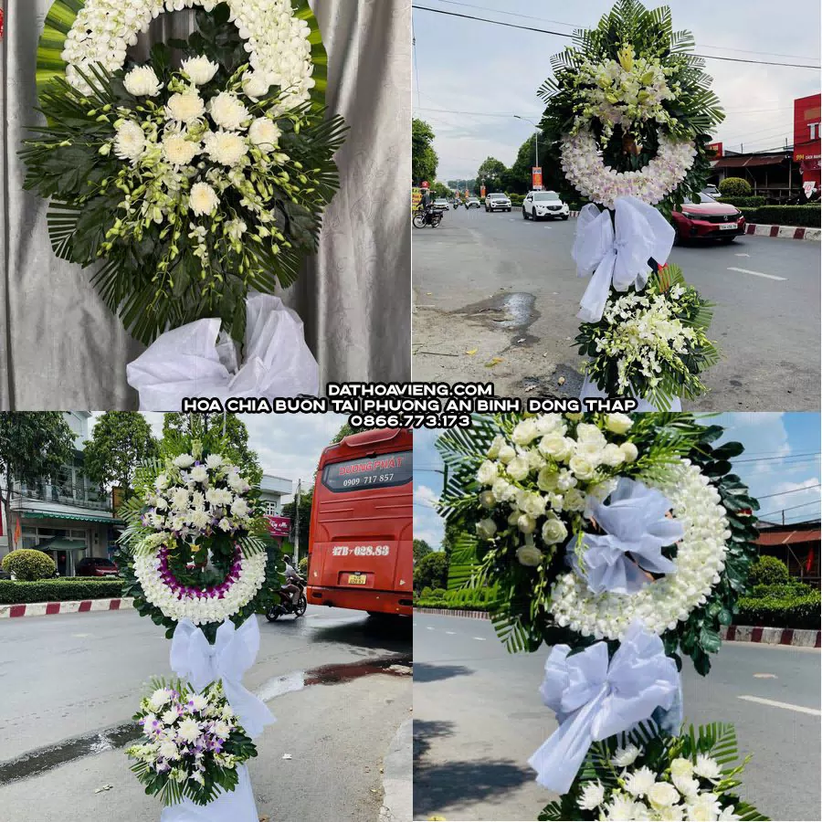 Mẫu hoa chia buồn tham khảo tại Phường An Bình, Đồng Tháp