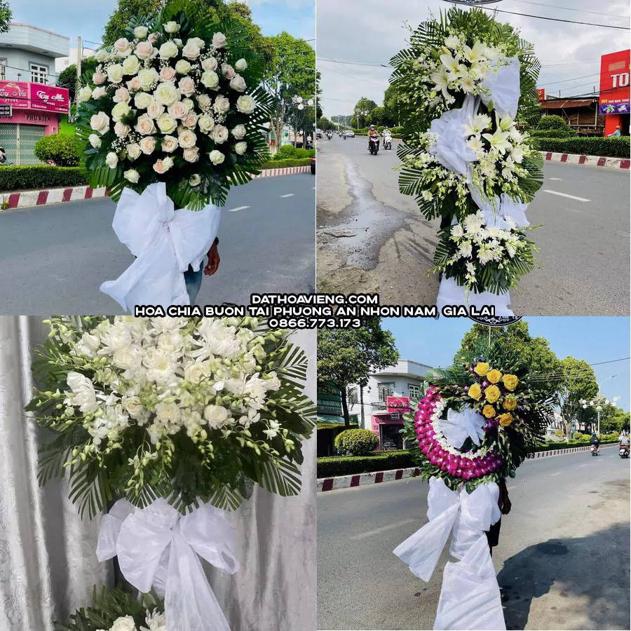 Mẫu hoa chia buồn tham khảo tại Phường An Nhơn Nam, Gia Lai