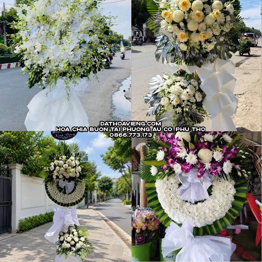 Mẫu hoa chia buồn tham khảo tại Phường Âu Cơ, Phú Thọ