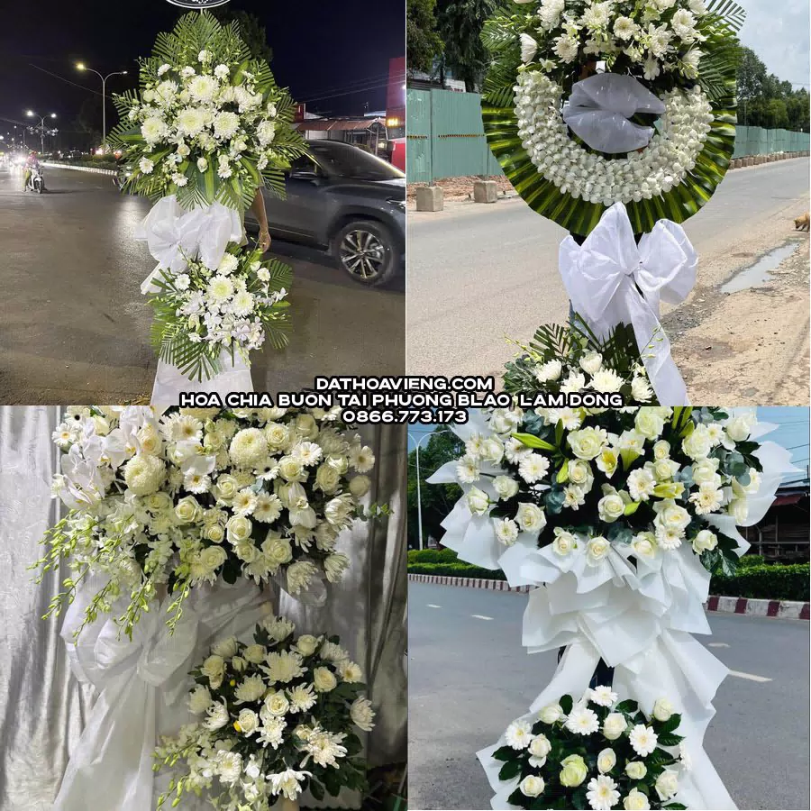 Mẫu hoa chia buồn tham khảo tại Phường B’Lao, Lâm Đồng