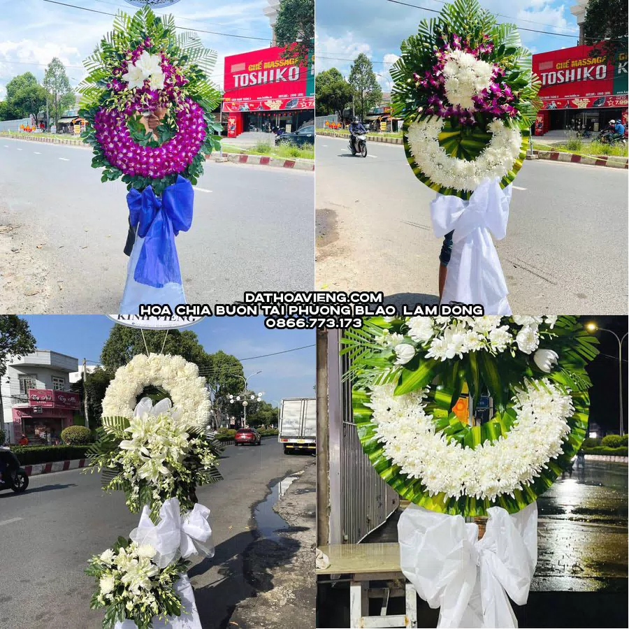 Mẫu hoa chia buồn tham khảo tại Phường B’Lao, Lâm Đồng