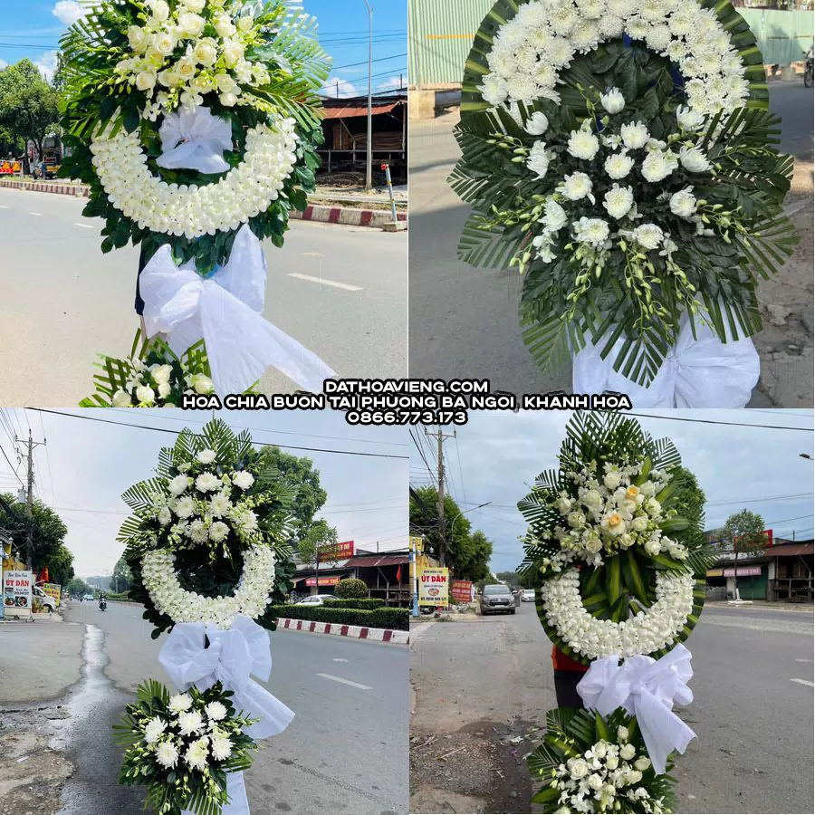 Mẫu hoa chia buồn tham khảo tại Phường Ba Ngòi, Khánh Hòa