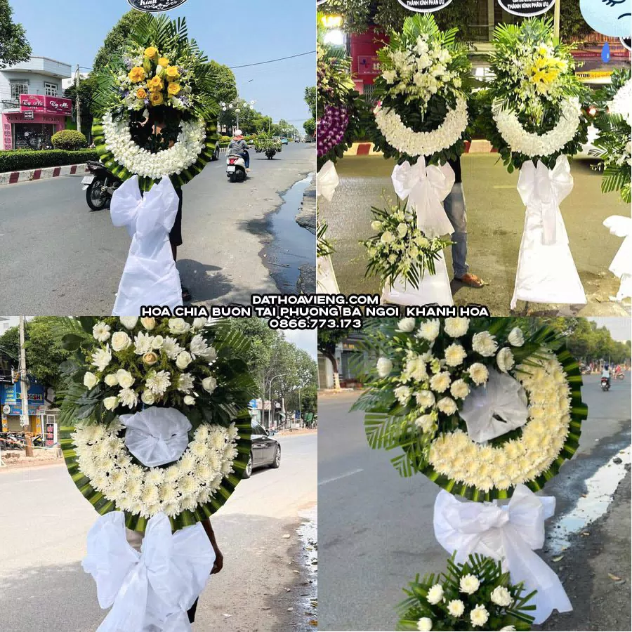 Mẫu hoa chia buồn tham khảo tại Phường Ba Ngòi, Khánh Hòa