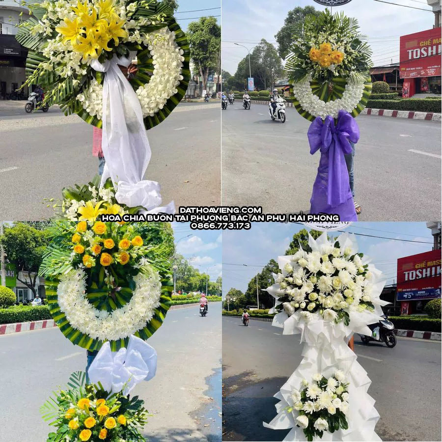 Mẫu hoa chia buồn tham khảo tại Phường Bắc An Phụ, Hải Phòng
