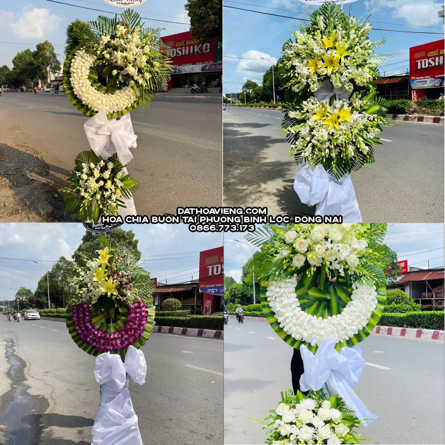 Mẫu hoa chia buồn tham khảo tại Phường Bình Lộc, Đồng Nai
