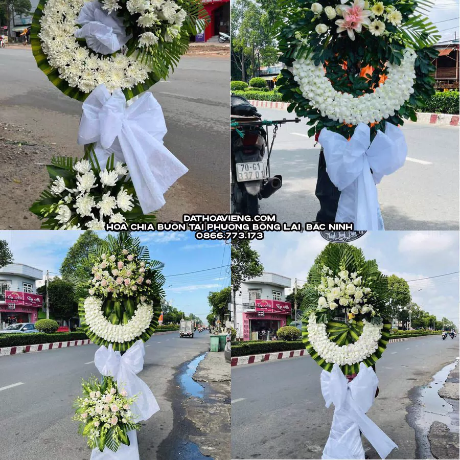 Mẫu hoa chia buồn tham khảo tại Phường Bồng Lai, Bắc Ninh