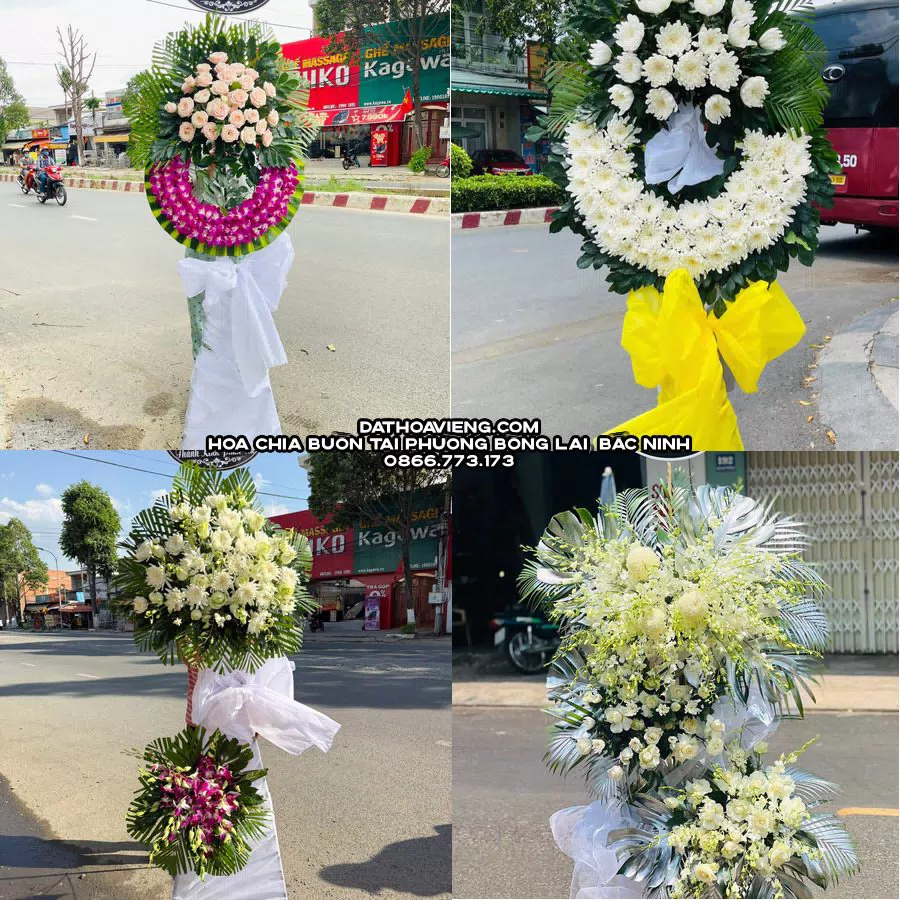 Mẫu hoa chia buồn tham khảo tại Phường Bồng Lai, Bắc Ninh