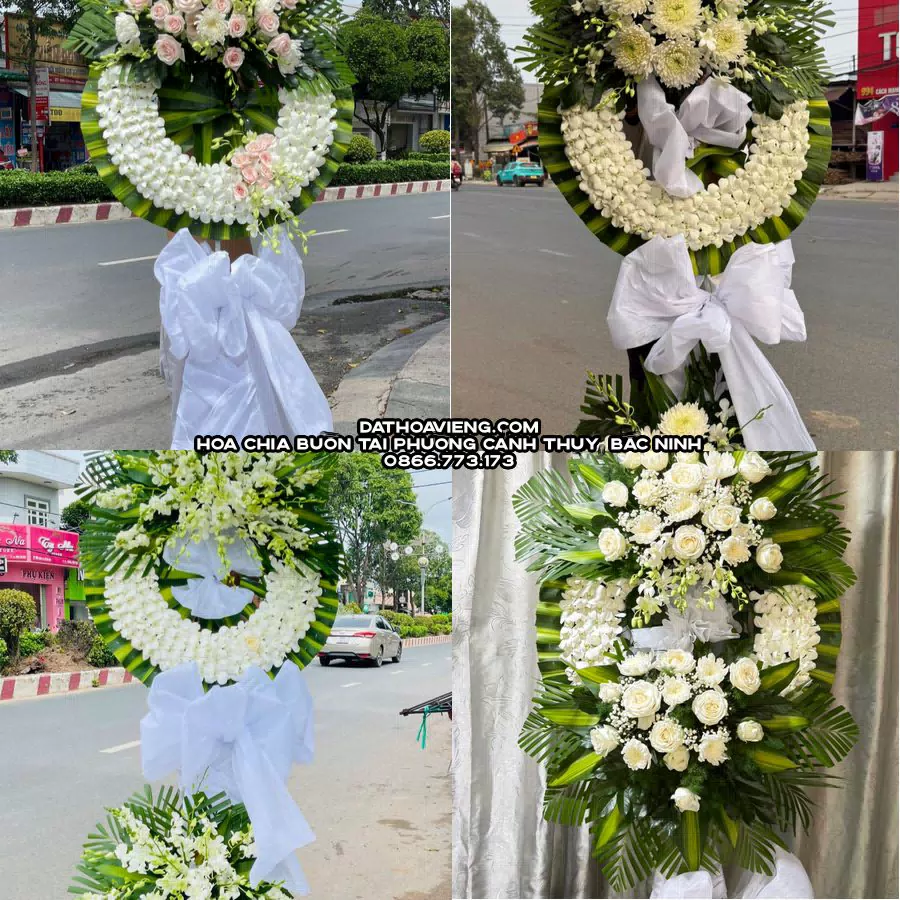 Mẫu hoa chia buồn tham khảo tại Phường Cảnh Thụy, Bắc Ninh
