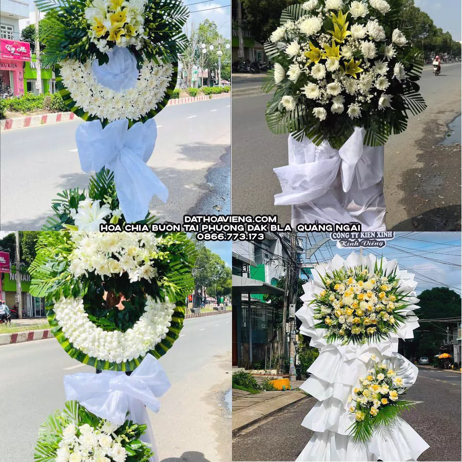 Mẫu hoa chia buồn tham khảo tại Phường Đăk Bla, Quảng Ngãi