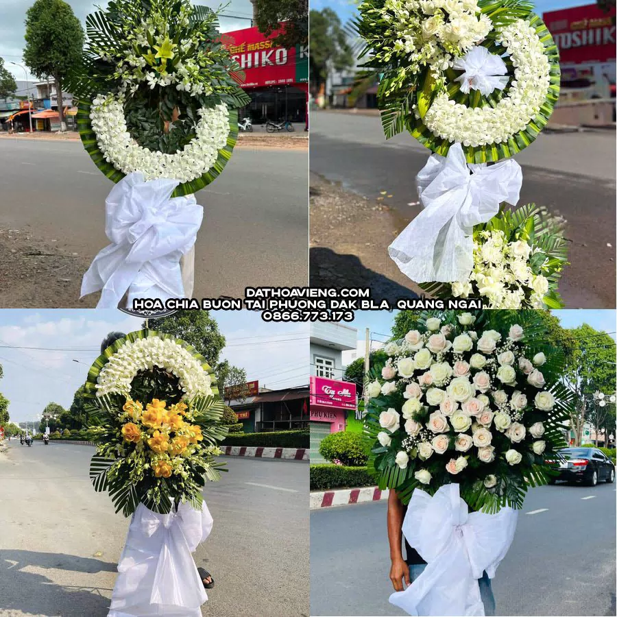 Mẫu hoa chia buồn tham khảo tại Phường Đăk Bla, Quảng Ngãi