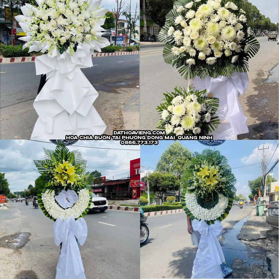 Mẫu hoa chia buồn tham khảo tại Phường Đông Mai, Quảng Ninh
