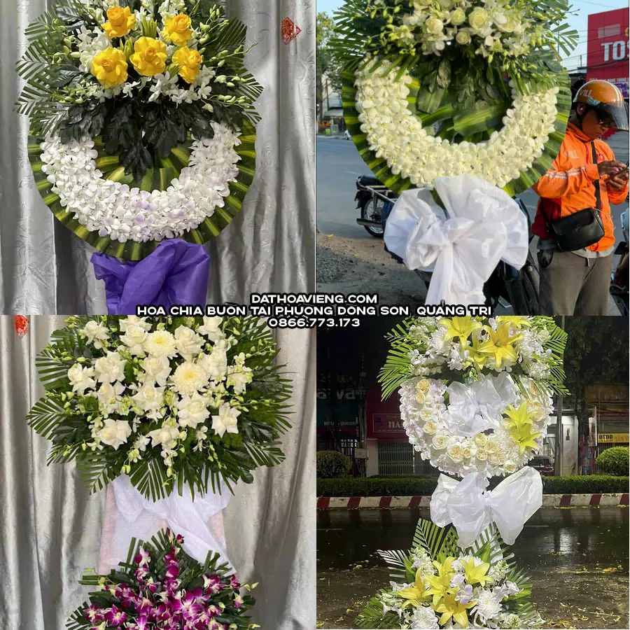 Mẫu hoa chia buồn tham khảo tại Phường Đồng Sơn, Quảng Trị