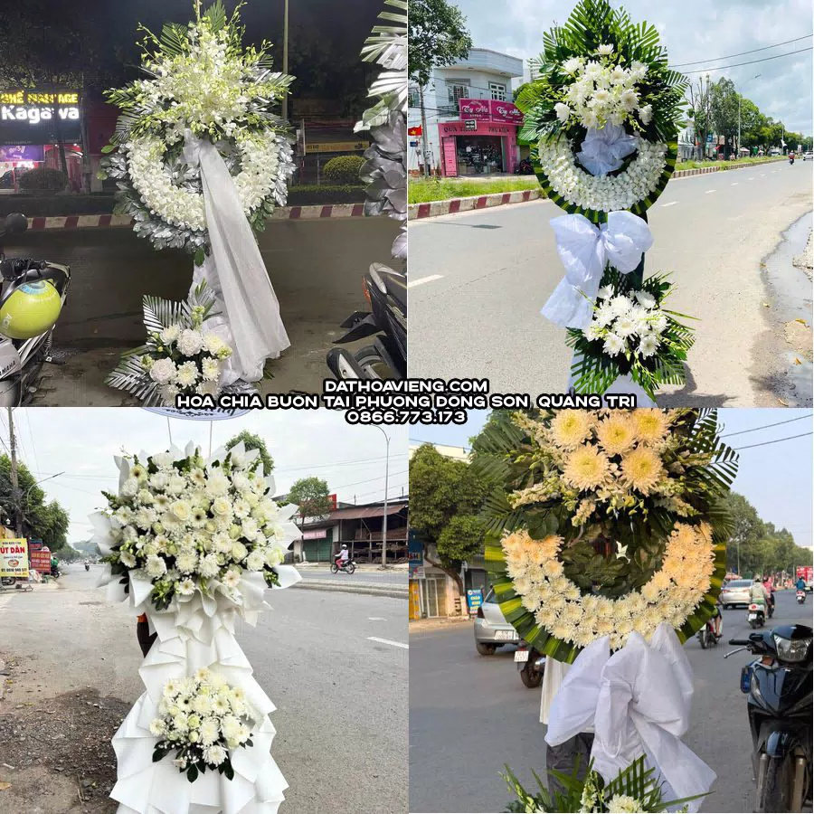 Mẫu hoa chia buồn tham khảo tại Phường Đồng Sơn, Quảng Trị