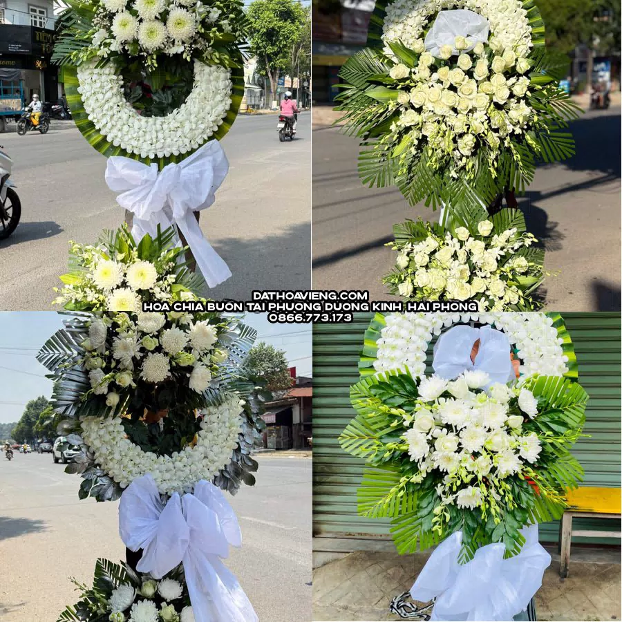Mẫu hoa chia buồn tham khảo tại Phường Dương Kinh, Hải Phòng