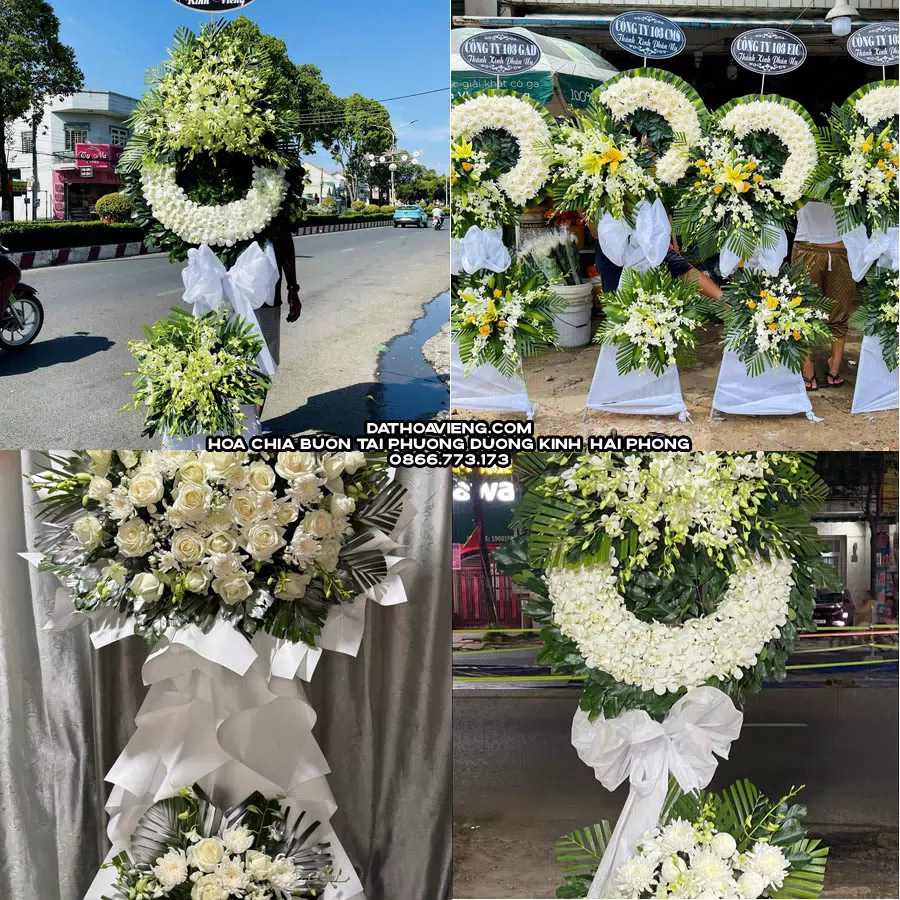 Mẫu hoa chia buồn tham khảo tại Phường Dương Kinh, Hải Phòng