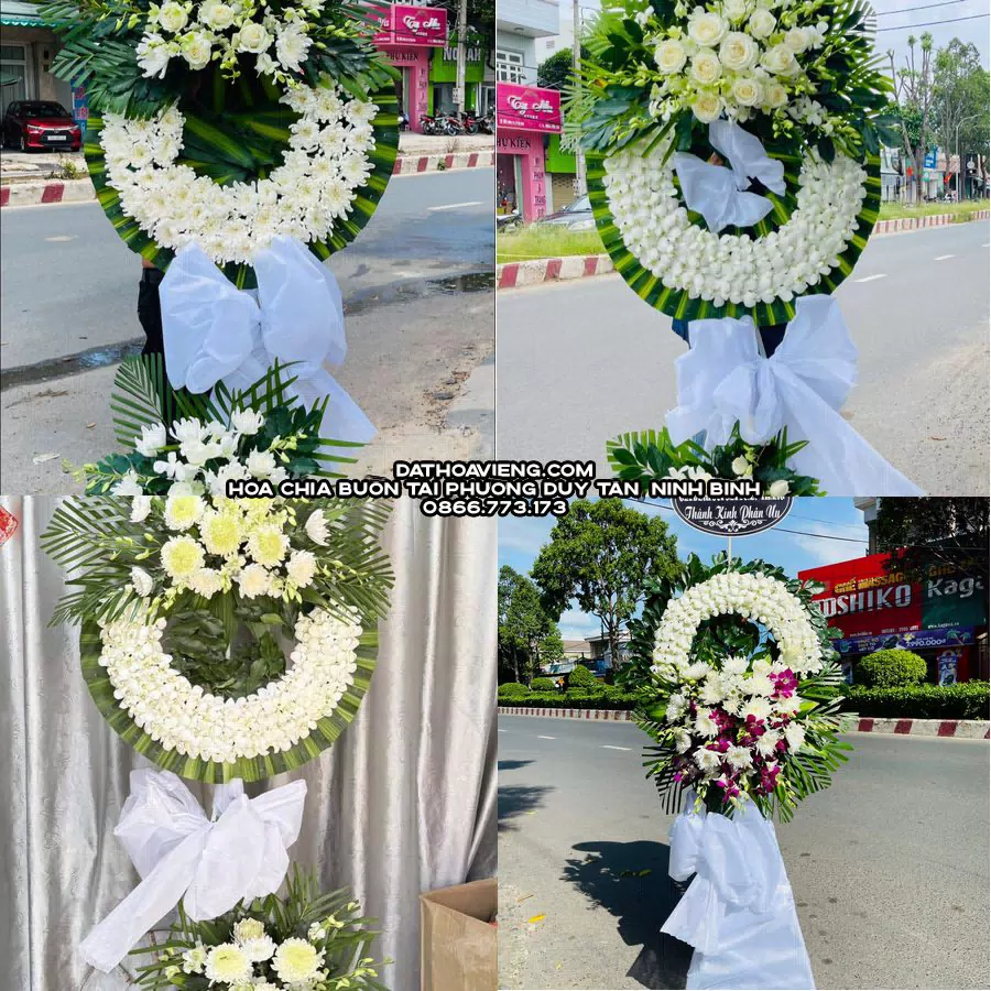Mẫu hoa chia buồn tham khảo tại Phường Duy Tân, Ninh Bình
