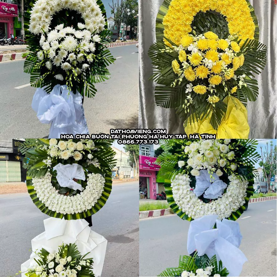 Mẫu hoa chia buồn tham khảo tại Phường Hà Huy Tập, Hà Tĩnh