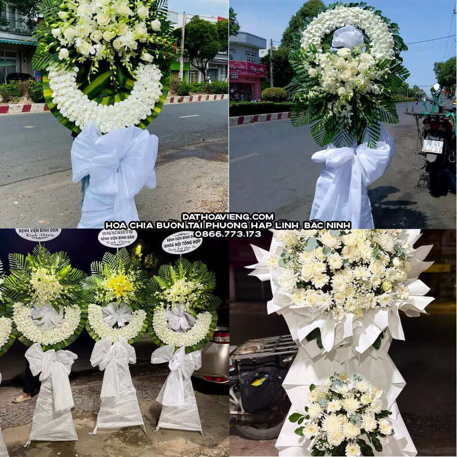 Mẫu hoa chia buồn tham khảo tại Phường Hạp Lĩnh, Bắc Ninh