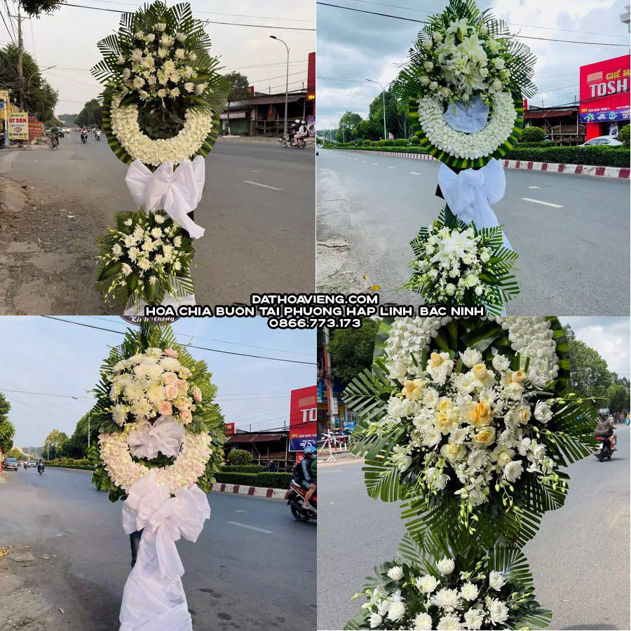 Mẫu hoa chia buồn tham khảo tại Phường Hạp Lĩnh, Bắc Ninh