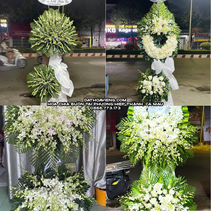 Mẫu hoa chia buồn tham khảo tại Phường Hiệp Thành, Cà Mau