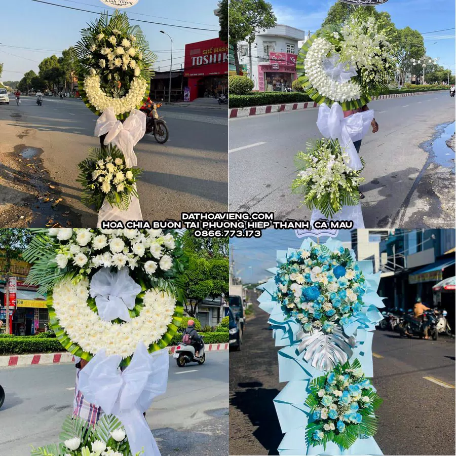 Mẫu hoa chia buồn tham khảo tại Phường Hiệp Thành, Cà Mau