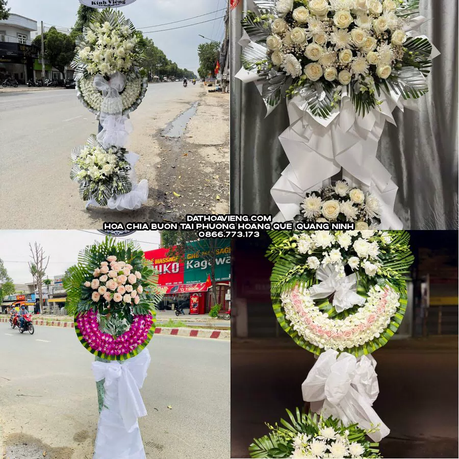 Mẫu hoa chia buồn tham khảo tại Phường Hoàng Quế, Quảng Ninh