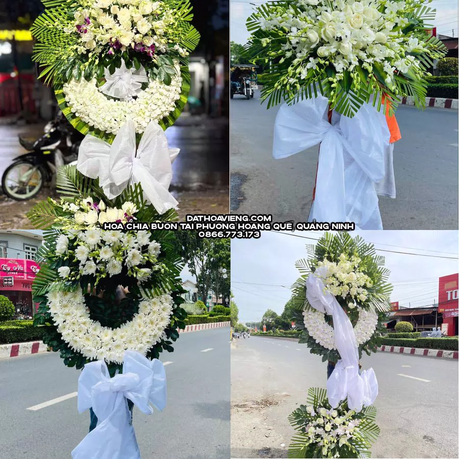 Mẫu hoa chia buồn tham khảo tại Phường Hoàng Quế, Quảng Ninh