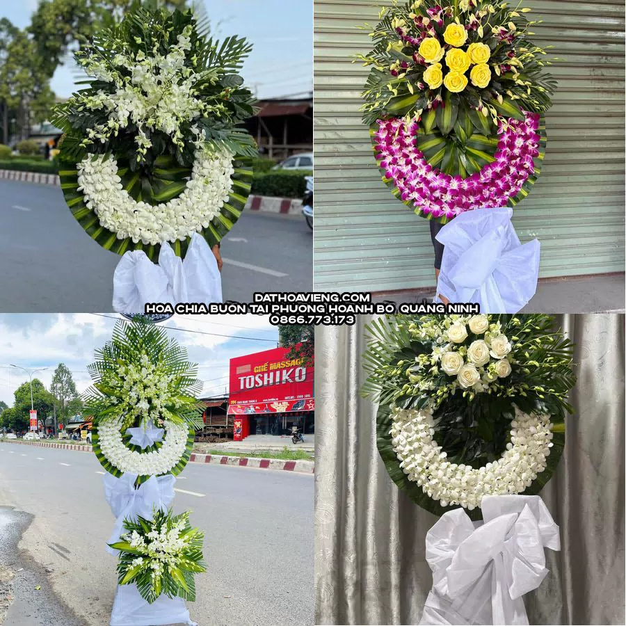 Mẫu hoa chia buồn tham khảo tại Phường Hoành Bồ, Quảng Ninh