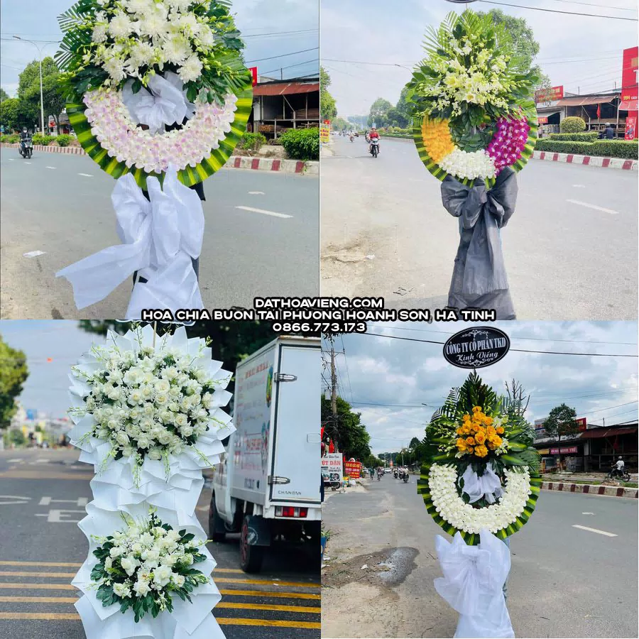 Mẫu hoa chia buồn tham khảo tại Phường Hoành Sơn, Hà Tĩnh