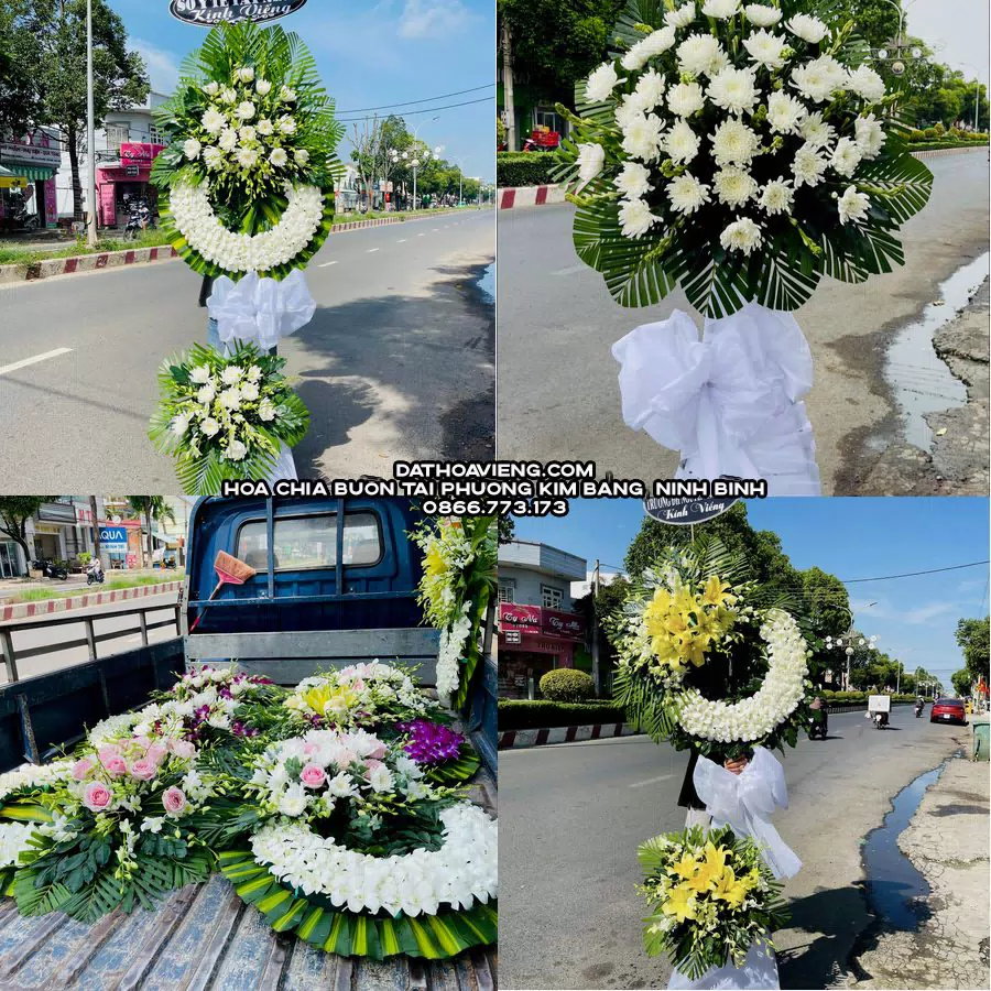 Mẫu hoa chia buồn tham khảo tại Phường Kim Bảng, Ninh Bình