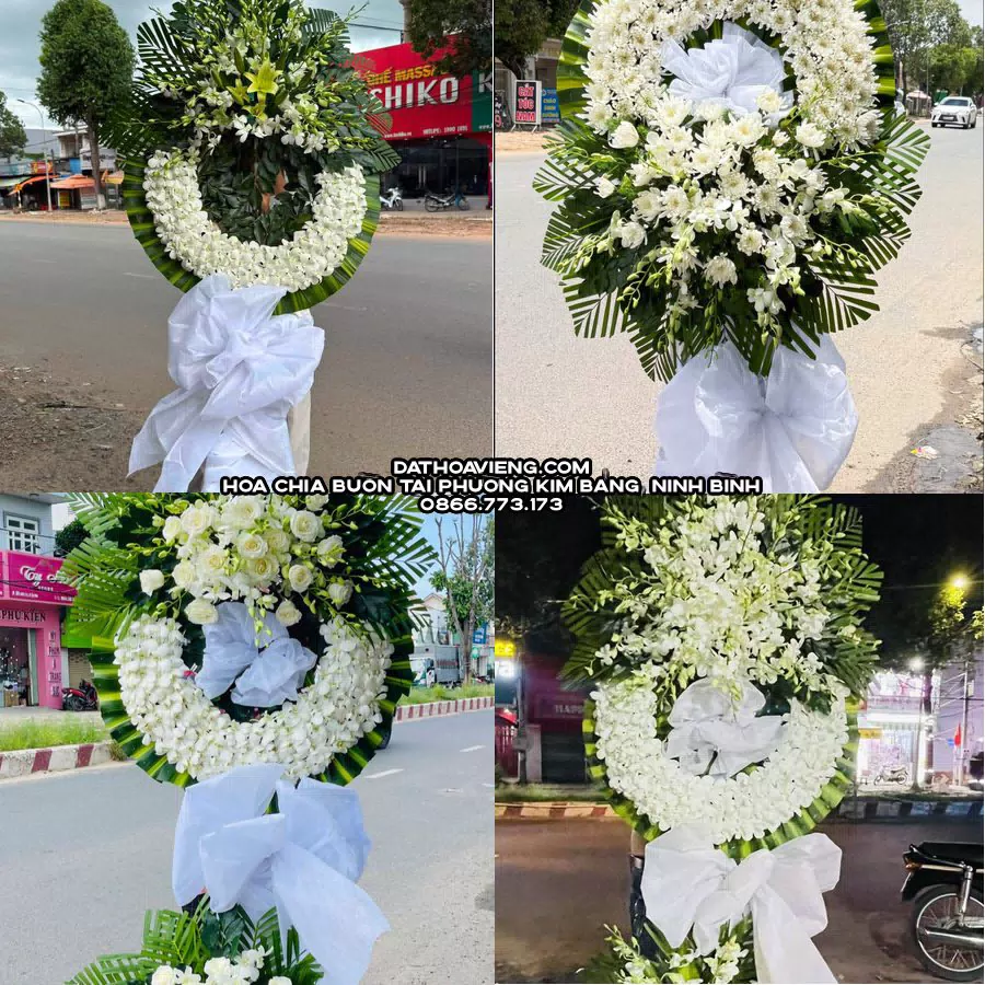 Mẫu hoa chia buồn tham khảo tại Phường Kim Bảng, Ninh Bình