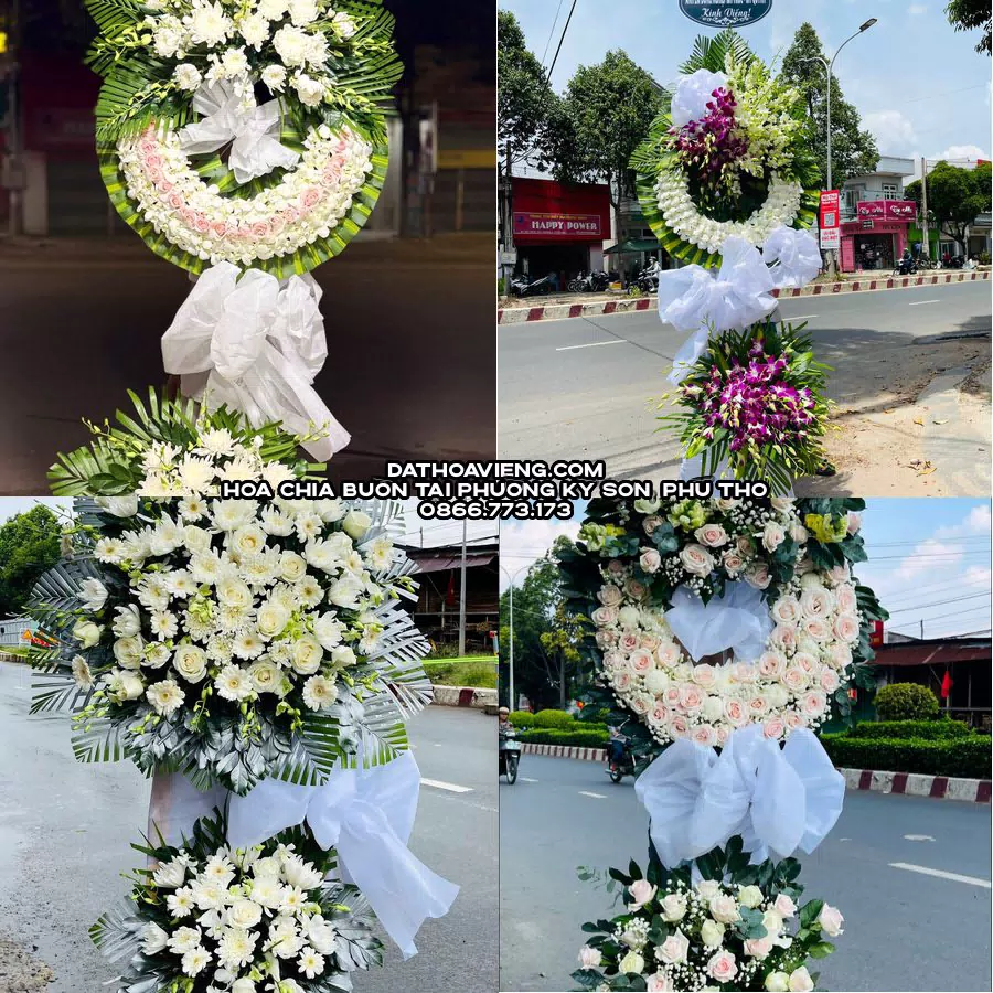 Mẫu hoa chia buồn tham khảo tại Phường Kỳ Sơn, Phú Thọ