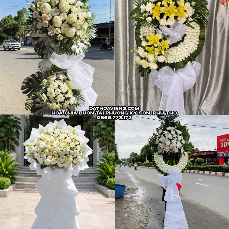Mẫu hoa chia buồn tham khảo tại Phường Kỳ Sơn, Phú Thọ