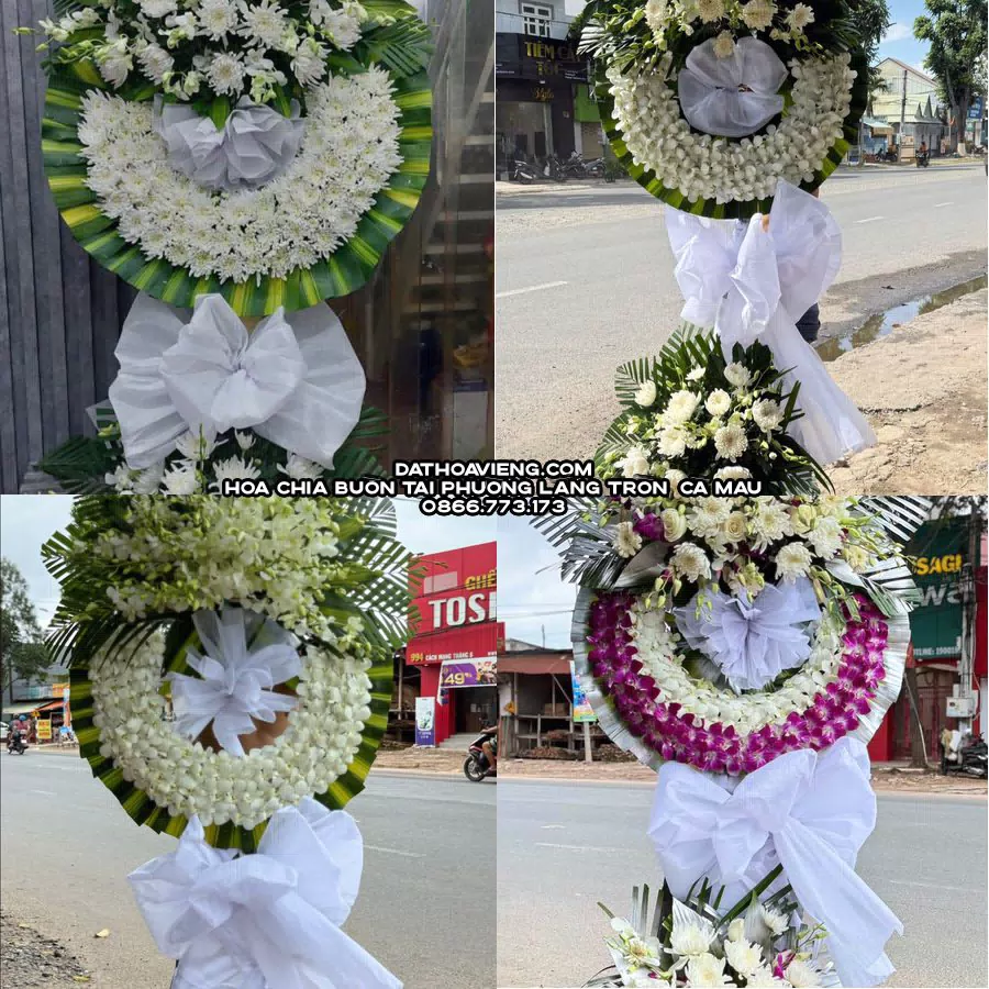 Mẫu hoa chia buồn tham khảo tại Phường Láng Tròn, Cà Mau