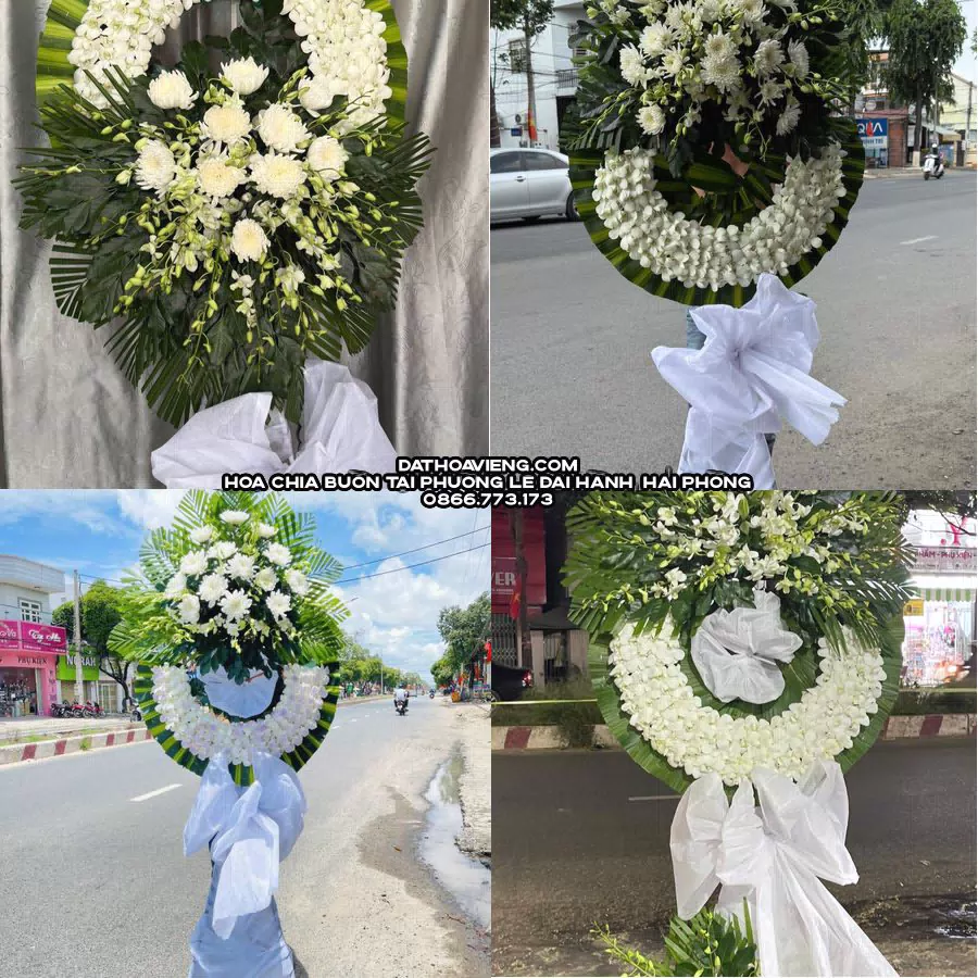 Mẫu hoa chia buồn tham khảo tại Phường Lê Đại Hành, Hải Phòng