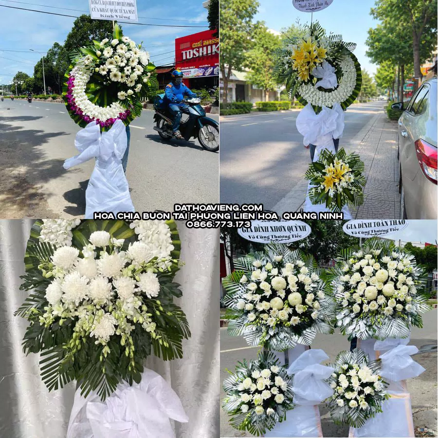 Mẫu hoa chia buồn tham khảo tại Phường Liên Hòa, Quảng Ninh