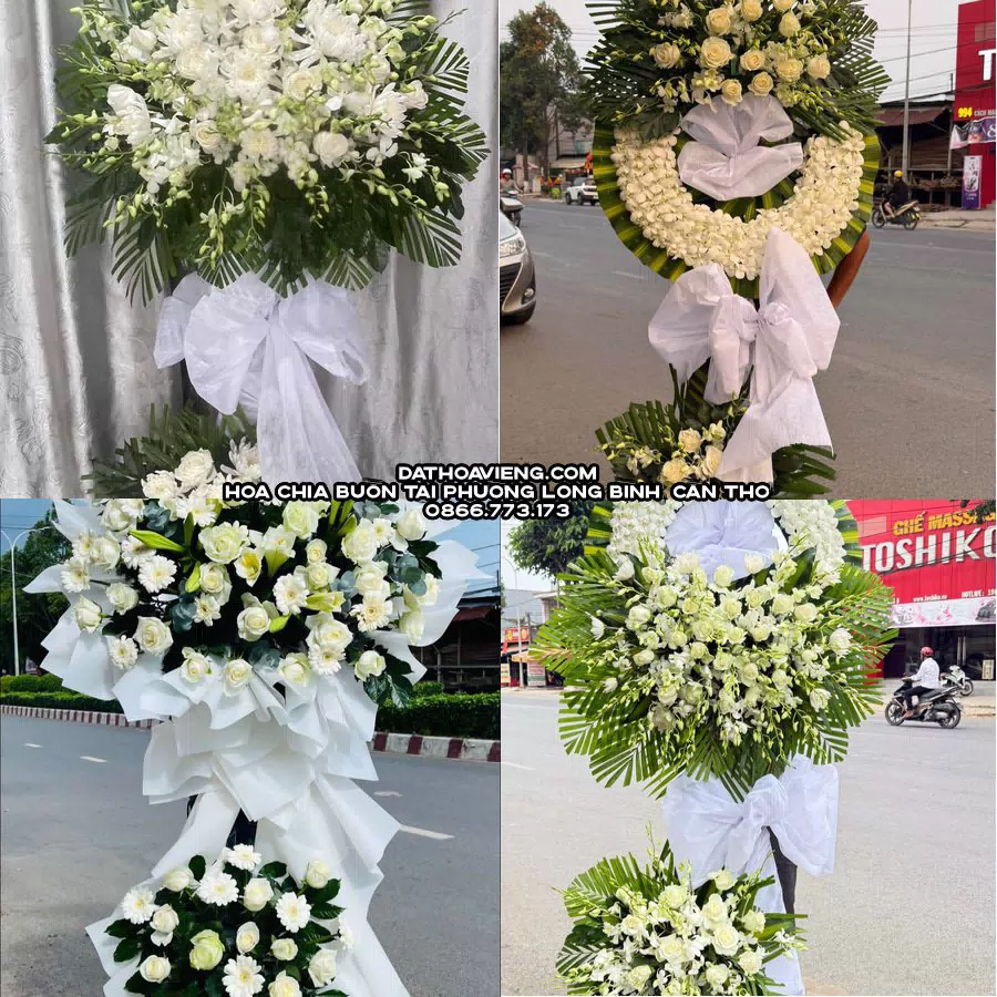Mẫu hoa chia buồn tham khảo tại Phường Long Bình, Cần Thơ
