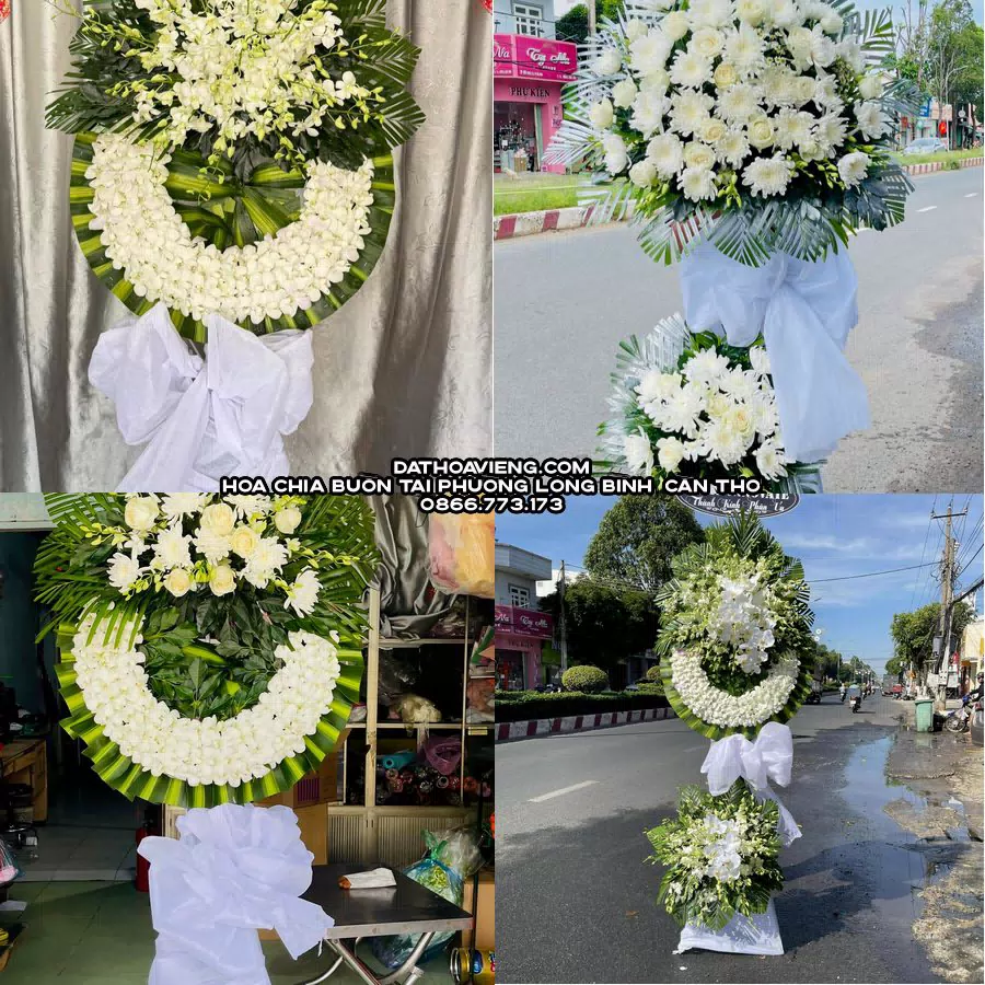 Mẫu hoa chia buồn tham khảo tại Phường Long Bình, Cần Thơ
