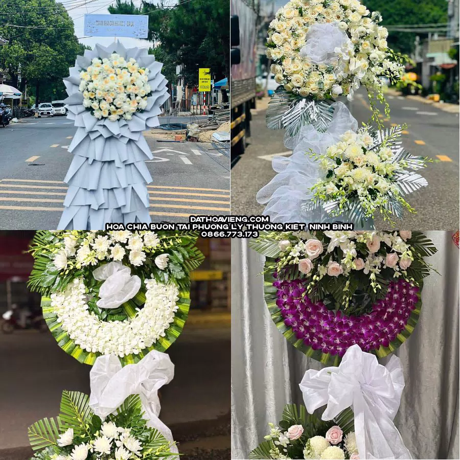 Mẫu hoa chia buồn tham khảo tại Phường Lý Thường Kiệt, Ninh Bình
