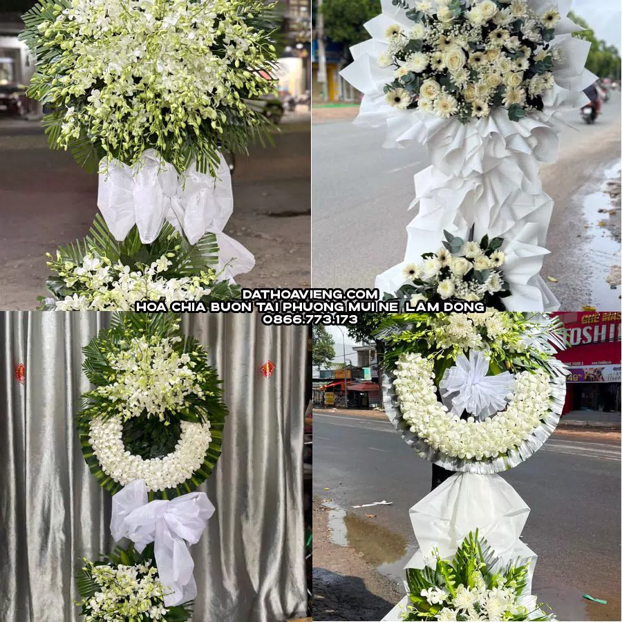 Mẫu hoa chia buồn tham khảo tại Phường Mũi Né, Lâm Đồng