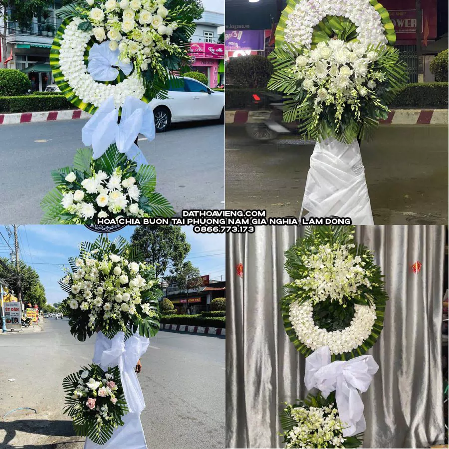 Mẫu hoa chia buồn tham khảo tại Phường Nam Gia Nghĩa, Lâm Đồng