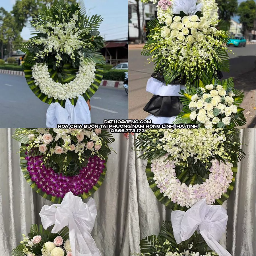 Mẫu hoa chia buồn tham khảo tại Phường Nam Hồng Lĩnh, Hà Tĩnh