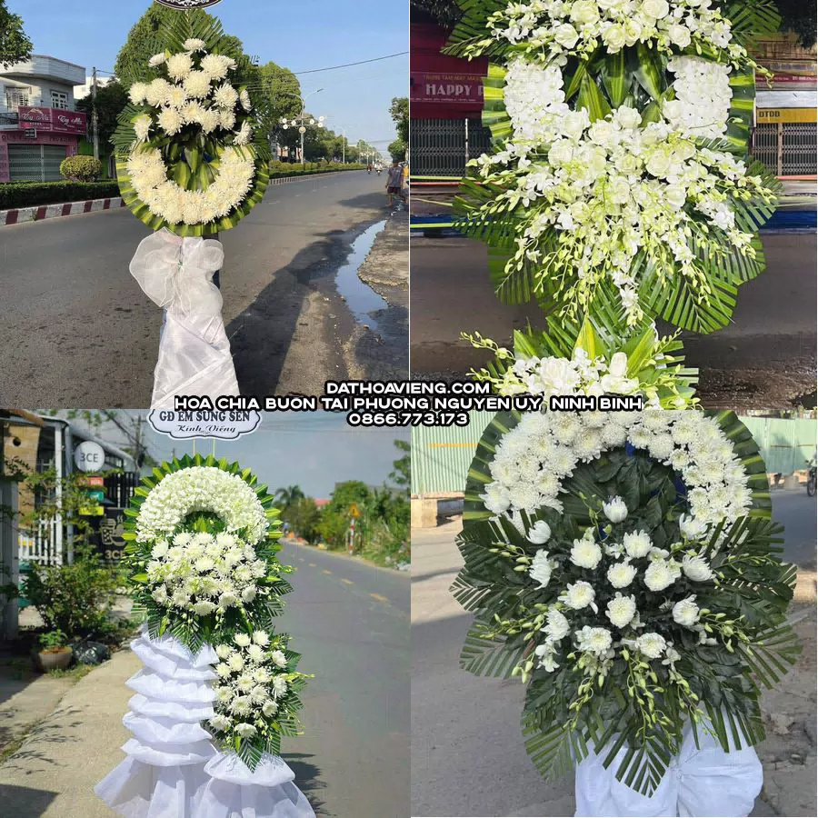 Mẫu hoa chia buồn tham khảo tại Phường Nguyễn Úy, Ninh Bình