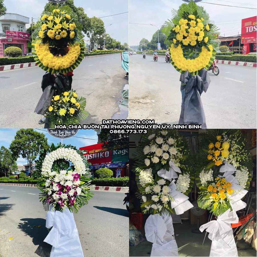 Mẫu hoa chia buồn tham khảo tại Phường Nguyễn Úy, Ninh Bình