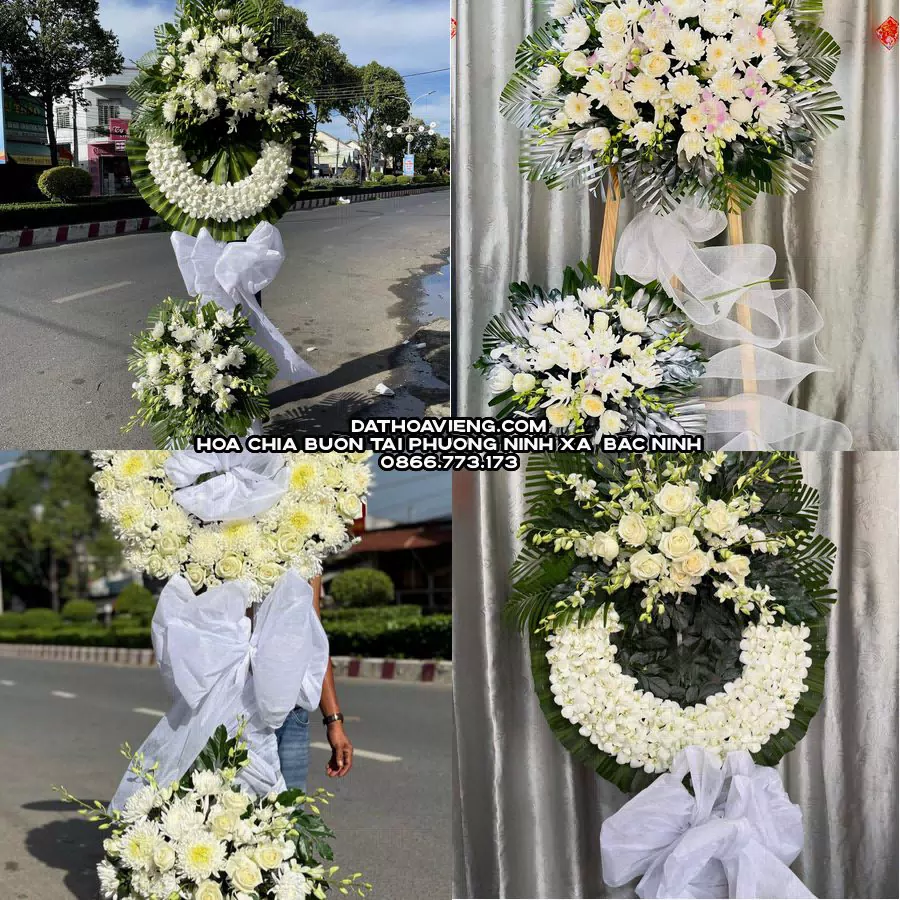 Mẫu hoa chia buồn tham khảo tại Phường Ninh Xá, Bắc Ninh